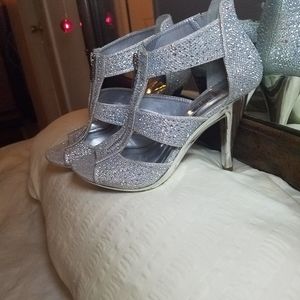 Silver Slipper High Heels